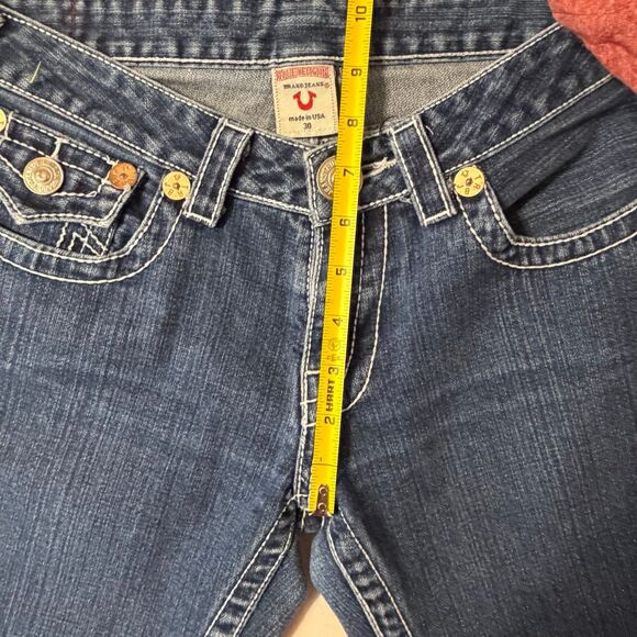 True Religion Joey super T low-rise flare jeans flap pockets & twisted inseam - Picture 5 of 8